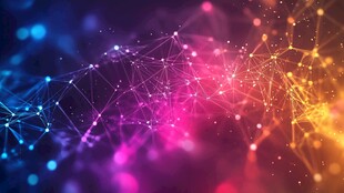 梦幻炫彩网络科技背景图