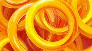 炫彩黄色环形立体图案