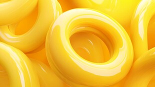 诱人黄色奶油质感特写