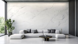 现代简约大理石客厅空间