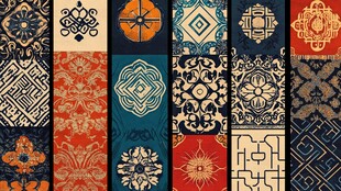 中式传统花纹图案集合