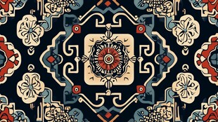 中式传统精美花纹图案