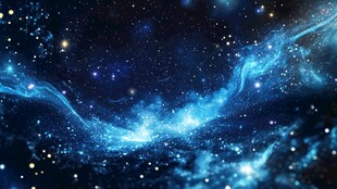 梦幻蓝色星云宇宙景象