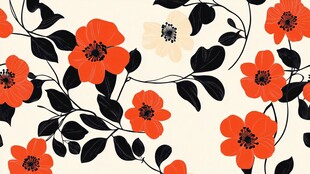 复古花卉图案背景纹理