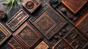 精美木雕工艺品展示