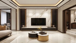 现代轻奢风客厅优雅空间