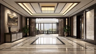 豪华大气的现代中式大堂