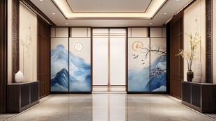 中式典雅玄关设计空间