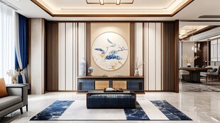 新中式客厅优雅大气设计