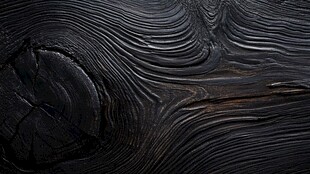 黑色木纹纹理特写