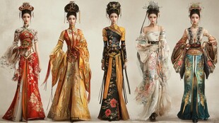 古风华裳 五位古典美人展示