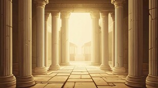 古罗马柱廊下的神秘光境