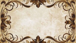 复古花纹边框背景图