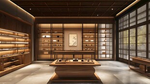 中式雅致茶室空间展示