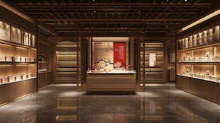 中式典雅传统工艺品展示空间
