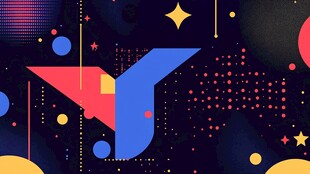 抽象几何星空插画图案