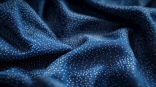 蓝底白点褶皱布料纹理