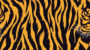 双虎纹图案 野性时尚美学