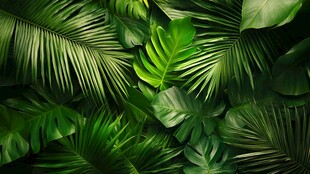 热带绿植背景图
