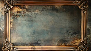 古典奢华金色雕花画框背景