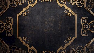 黑金奢华复古花纹背景图