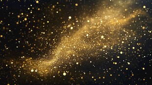 金色闪耀粒子背景特效