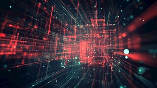 未来科技感的数字光影空间