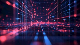 科技感炫彩数字空间景观