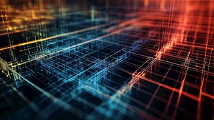 科技感数据网格背景画面