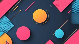 多彩几何图形创意背景图