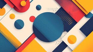 多彩几何图形抽象背景图