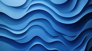 蓝色波浪立体纹理背景图