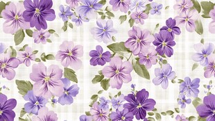 紫色花卉图案背景