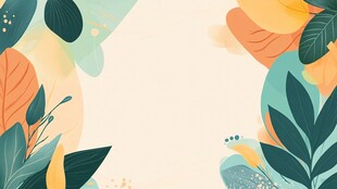 清新植物风背景图