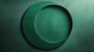 绿色环形图案 金属质感背景