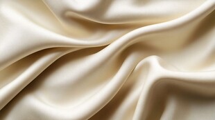 米白色丝绸纹理特写