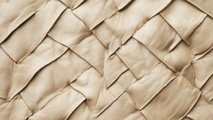 米色编织皮革纹理特写