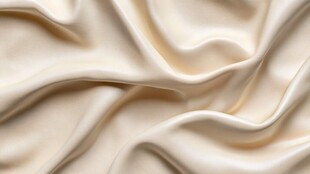 米白色丝绸纹理特写