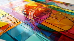 多彩几何抽象艺术图案