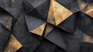 黑金几何立体抽象背景图