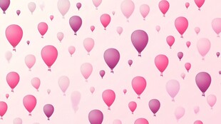 梦幻粉色系气球背景图