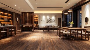 中式典雅风格的宽敞客厅