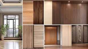 现代木质家居墙面装饰展示