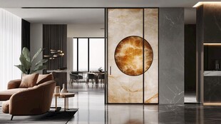 现代客厅艺术隔断装饰美