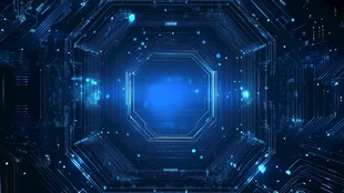 科技感蓝色虚拟数字空间