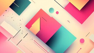 多彩几何抽象背景图案