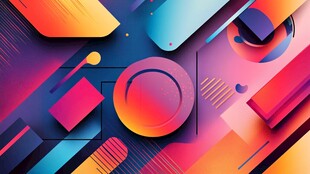 多彩几何抽象艺术背景图