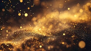 金色粒子梦幻背景特效