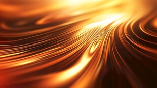 金色炫彩流动光线背景图