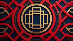 中式传统几何图案背景